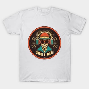 Drum and Bass - Cyberpunk Skull Logo T-Shirt